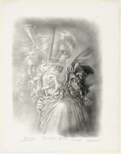 Galvina, uit Collectie Studiekoppen door Hyacinthe Louis Aubry Lecomte