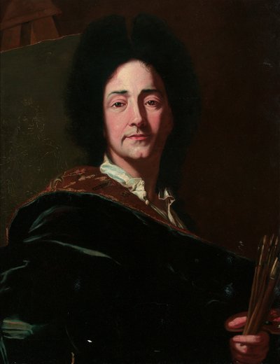 Portret van de kunstenaar door Hyacinthe Francois Rigaud