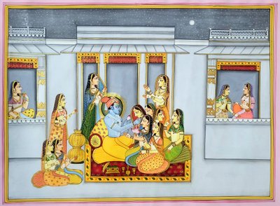 Krishna en de Gopi’s ’s nachts door IMAGINEERS STUDIO