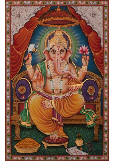 Lord Ganesha op de troon door IMAGINEERS STUDIO