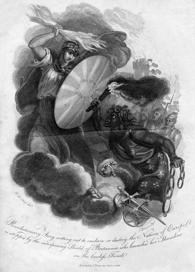 Revolutionaire woede die eropuit trekt om de naties van Europa te onderwerpen of te vernietigen, 1816 door I. Brown