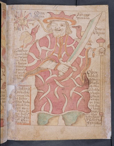 Odin, uit Melsteds Edda door Icelandic School