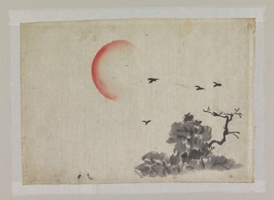 Landschap met ondergaande zon door Ichirakasai