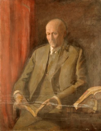 Portret van een man (olieverf op doek) door Ida Lillie Strother Stewart
