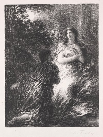 Duo des Troyens door Ignace Henri Jean Fantin Latour