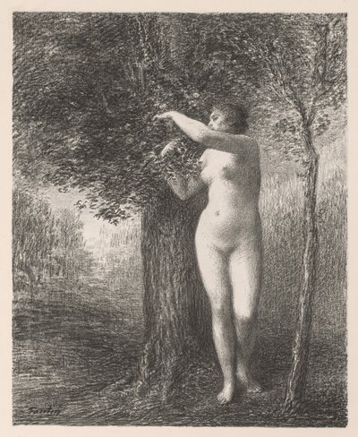 Eva, 1896 door Ignace Henri Jean Fantin Latour