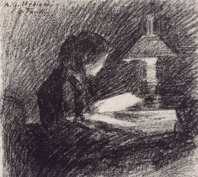 Lezen door Ignace Henri Jean Fantin Latour