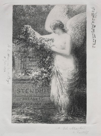 À Stendhal door Ignace Henri Jean Fantin Latour