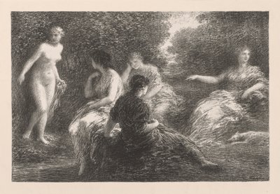 De baders, 1896 door Ignace Henri Jean Fantin Latour