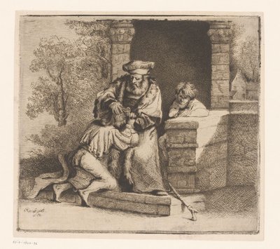 Thuiskomst van de verloren zoon door Ignace Joseph de Claussin (attributed to)