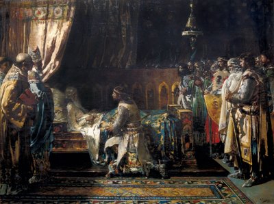 De laatste momenten van koning Jacobus I, de Veroveraar door Ignacio Pinazo Camarlech