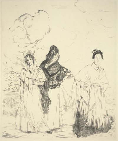 Las Manolas, c.1899 door Ignacio Zuloaga y Zabaleta