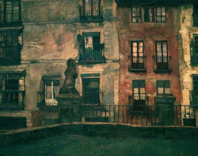 Segovia: Oude huizen – 1917 door Ignacio Zuloaga y Zabaleta
