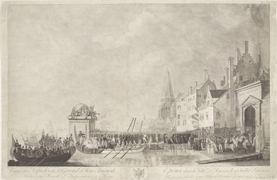 Aankomst van Napoleon en Josephine te Antwerpen, 1803 door Ignatius Joseph van den Berghe