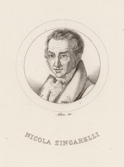 Portret van de Componist Nicola Antonio Zingarelli 1752-1837 door Ignazio Altini