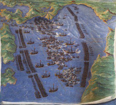 Slag bij Lepanto, 1571 door Ignazio Danti