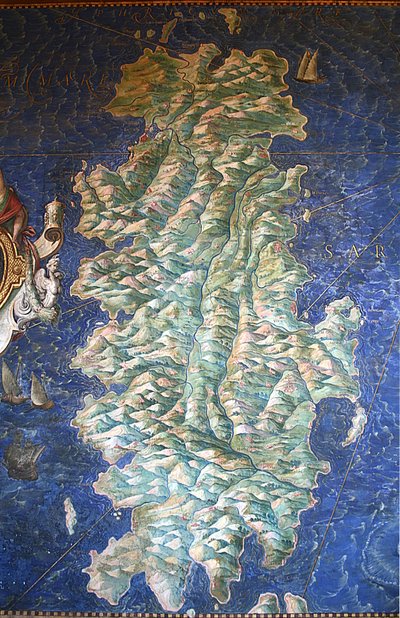 Kaart van Sardinië - Kaartengalerij - Vaticaanse Musea. door Ignazio Danti