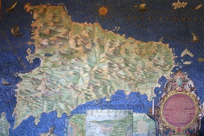Kaart van Sicilië door Ignazio Danti