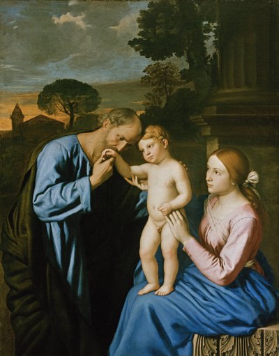 De Heilige Familie door Il Sassoferrato