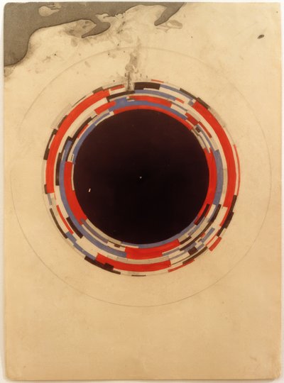 Ontwerp voor suprematistische beschildering van porselein door Ilja Grigorewitsch Tschaschnik