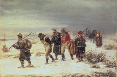 In het Jaar 1812 (De Terugtocht uit Moskou) 1873 door Illarion Mikhailovich Pryanishnikov