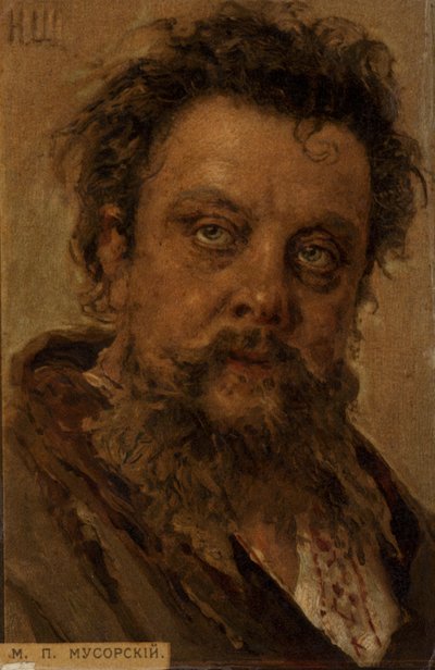 Modest Moessorgski, Russische componist door Ilya Efimovich Repin