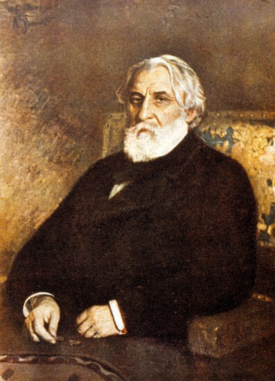 Portret van Ivan Sergejevitsj Toergenjev (1818-83) door Ilya Efimovich Repin