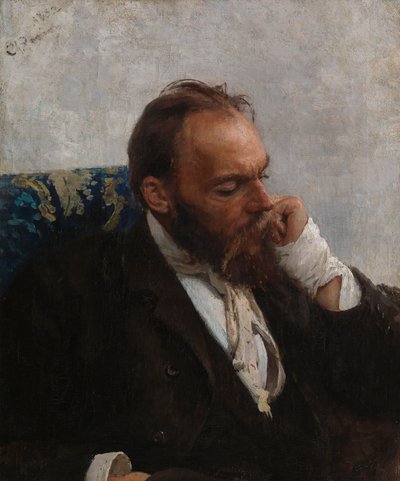 Portret van de kunstenaar Nikolaj (Mykola) Moerasjko door Ilya Efimovich Repin