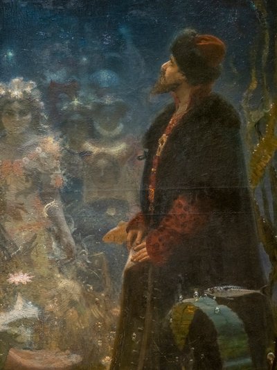 Sadko in het onderwater koninkrijk (detail) door Ilya Efimovich Repin