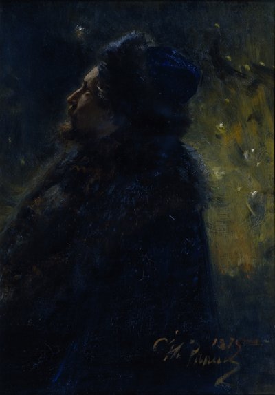Sadko. Portret van de kunstenaar Viktor Vasnetsov 1848-1926, 1875 door Ilya Efimovich Repin