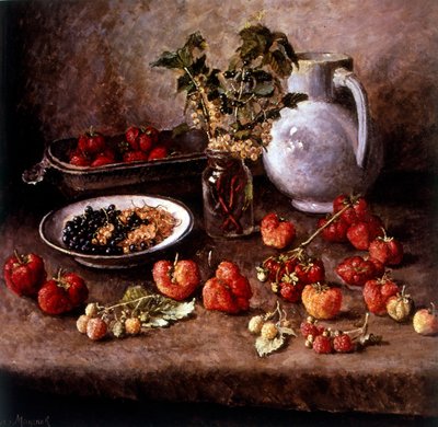 Stilleven met aardbeien 1943 door Ilya Ivanovich Mashkov