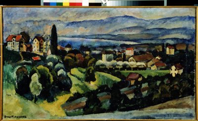 Uitzicht op de stad Nervi (Italië) door Ilya Ivanovich Mashkov