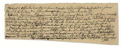 Autograaf manuscript, in het Duits, notities over filosofie en de Universiteit van Koningsbergen door Immanuel Kant