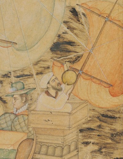 Een Karveel Aangevallen door een Zeemonster, Mughal India, c.1590 door Indian School