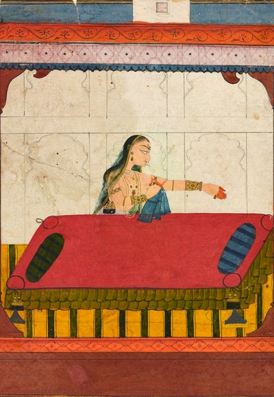 Een verlaten minnaar, fragment uit een Rasamanjari, c.1710 door Indian School