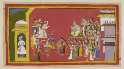 Anderen hebben geprobeerd Kaikeyi te overtuigen zonder succes. Dasaratha heeft Rama aangespoord om nog even te wachten, maar hij is vastbesloten om te vertrekken. door Indian School