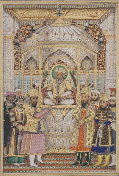 Bahadur Shah II in Darbar, c.1837 door Indian School