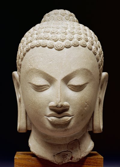 Boeddha Hoofd, Sarnath cultuur, 500 AD door Indian School