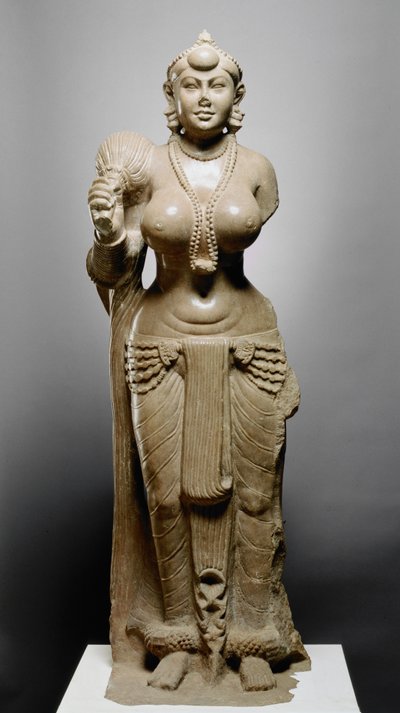 Godin met Vliegenmepper, Didarganj Patna cultuur, 300 BC door Indian School