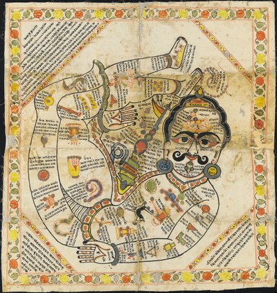 Jain tantrische schilderij, Rajasthan door Indian School