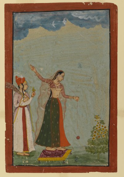 Dame met een jojo, c.1770 door Indian School