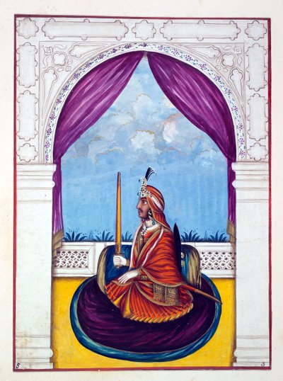 Maharajah Nao Nihal Singh, uit Het Koninkrijk van Punjab, zijn Heersers en Hoofden, deel I, een deel van 27 aquarelstudies door een onbekende Indiase kunstenaar, ca. 1840 door Indian School