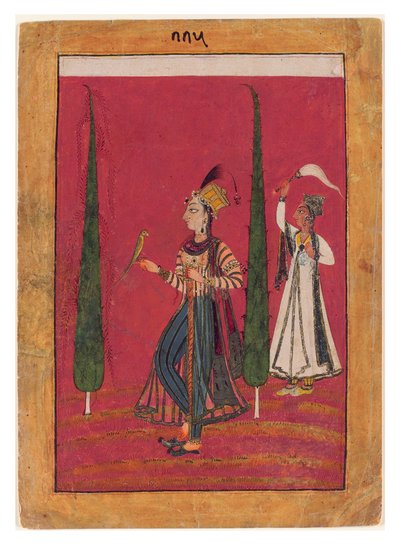 Mughal Prinses in een Tuin, c.1700 door Indian School