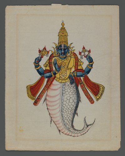 Een van een set van negen afbeeldingen die Indiërs in verschillende beroepen tonen door Indian School