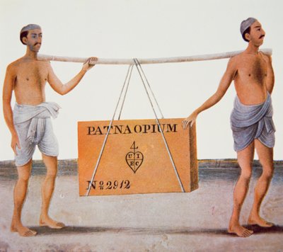 Opium uit Patna, India, bestemd voor China tijdens de Opiumoorlogen door Indian School