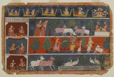 Pagina uit een verspreide Bhagavata Purana-serie, c.1680 door Indian School