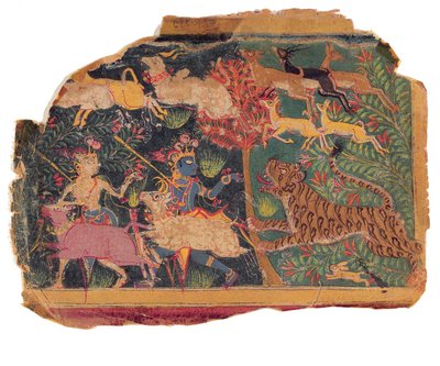 Gevaren in het bos, 1525-50 door Indian School