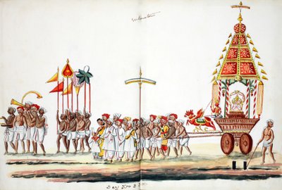 Processie met Goden door Indian School