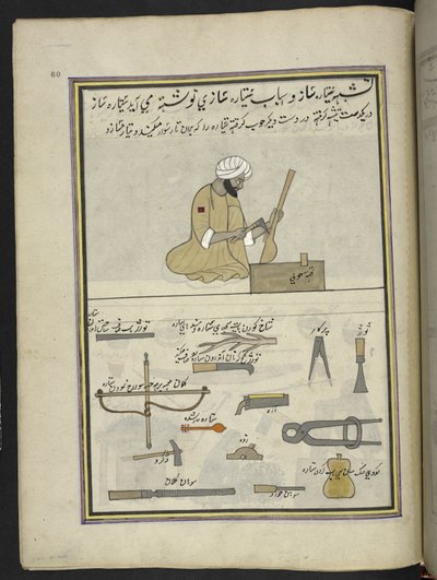 Sitar maker door Indian School