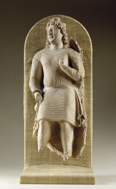 Staande jongeling of Maitreya, Gandhara door Indian School